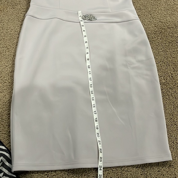 SALE! NWT Gray large dress midi length rolled neck back zipper by Tendency - Picture 16 of 16